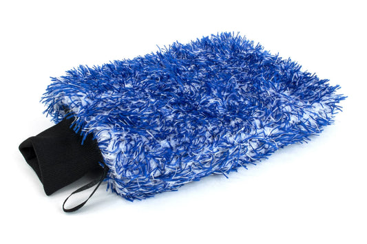 Wash Monster Plush Wash Mitt 9"x7" Blue