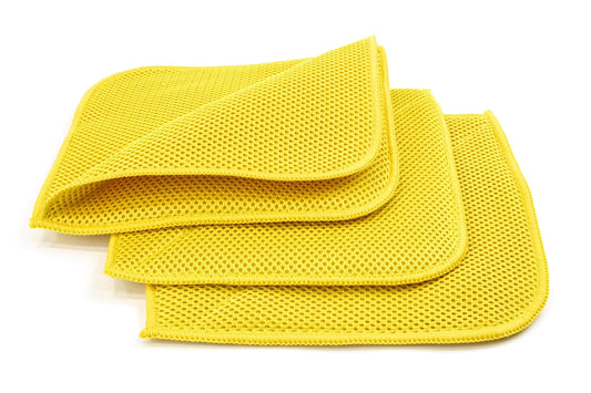 Bug / Decon Flip Microfiber Mesh Towel 8x8 Yellow